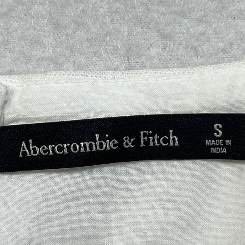 Abercrombie &‎ Fitch White Linen Blend Ladder Stitch Maxi Dress Small